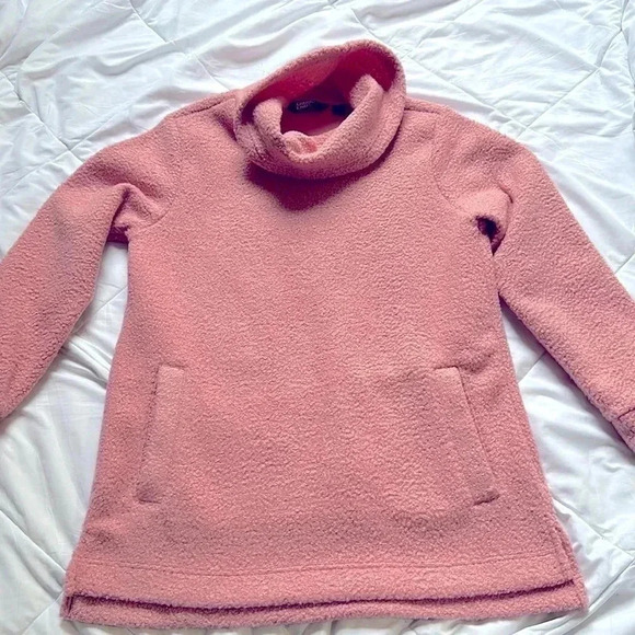 Lands' End Tops - Lands end pink pullover cowl neck medium